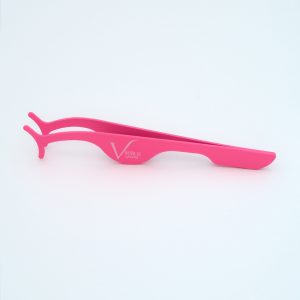 False eyelash tweezers - hot pink